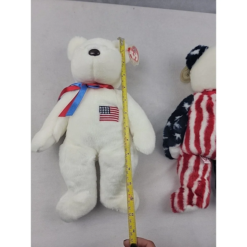 RETIRED Ty LIBEARTY and SPANGLE Large Beanie '99/2000 Buddy Collection HTF MWMT!